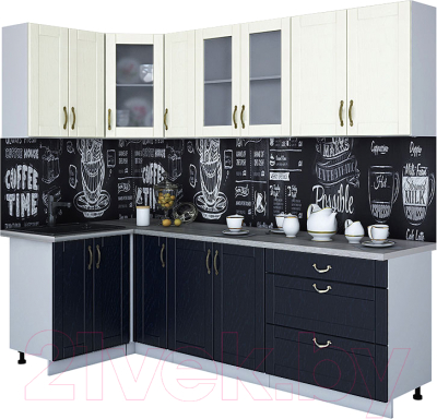 Готовая кухня Интерлиния Мила Крафт 1.2x2.5  - фото