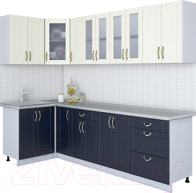 Готовая кухня Интерлиния Мила Крафт 1.2x2.7 - фото