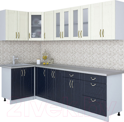 Готовая кухня Интерлиния Мила Крафт 1.2x2.8 - фото