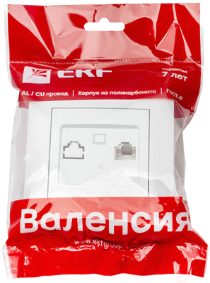 Розетка EKF PROxima Валенсия / EWK01-035-10