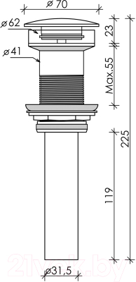 Донный клапан Ceramica Nova CN2000