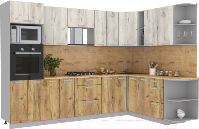 Готовая кухня Интерлиния Мила Лайт 1.88x3.0 правая - фото