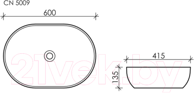 Умывальник Ceramica Nova Element CN5009