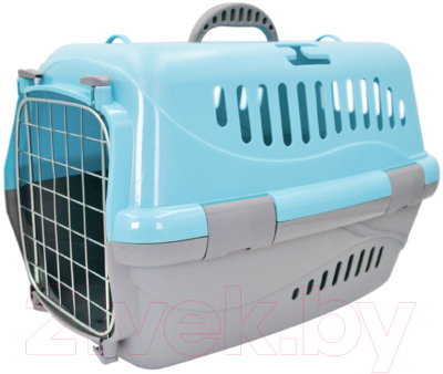 Переноска для животных ZooExpress Турне 16311 (М, голубой) - фото