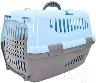 Переноска для животных ZooExpress Турне 18111 (L, голубой) - фото