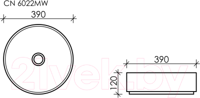 Умывальник Ceramica Nova Element CN6022MW