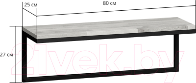 Полка Loftyhome Мальборк Флэт / 1514053