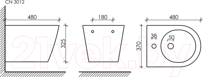 Биде подвесное Ceramica Nova Forma CN3012