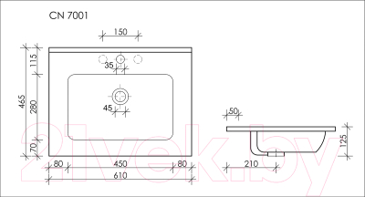 Умывальник Ceramica Nova Element CN7001