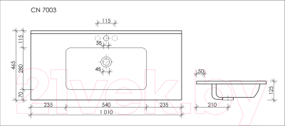 Умывальник Ceramica Nova Element CN7003