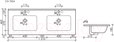 Умывальник Ceramica Nova Element CN7004