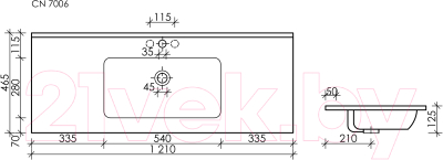 Умывальник Ceramica Nova Element CN7006