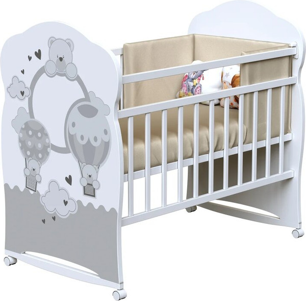 Детская кроватка VDK Joy колесо-качалка - фото