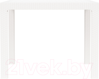 Стол пластиковый Альтернатива Ротанг-плюс / М8693 (белый)