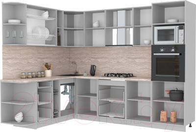 Готовая кухня Интерлиния Мила Лайт 1.88x2.8 левая