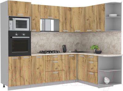 Готовая кухня Интерлиния Мила Лайт 1.68x2.6 правая - фото