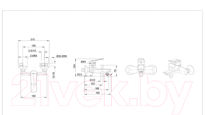 Смеситель Bravat Rhein F6429564BW-01-ENG