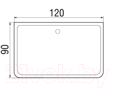 Душевой поддон Wemor 120/90/24 S (прямоугольный)