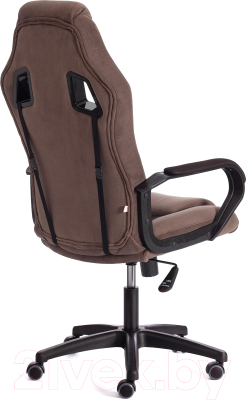Кресло геймерское Tetchair Driver флок/ткань (коричневый)
