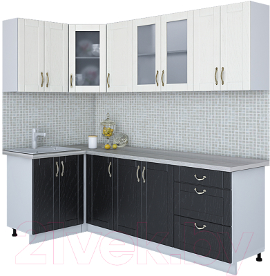Готовая кухня Интерлиния Мила Крафт 1.2x2.4 - фото