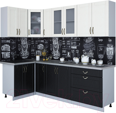 Готовая кухня Интерлиния Мила Крафт 1.2x2.5 - фото