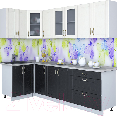 Готовая кухня Интерлиния Мила Крафт 1.2x2.6 - фото