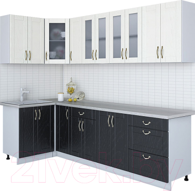 Готовая кухня Интерлиния Мила Крафт 1.2x2.7 - фото