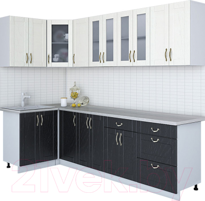 Готовая кухня Интерлиния Мила Крафт 1.2x2.8 - фото