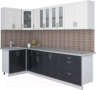 Готовая кухня Интерлиния Мила Крафт 1.2x2.9 - фото
