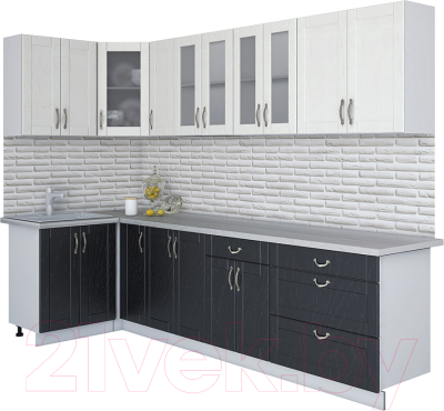Готовая кухня Интерлиния Мила Крафт 1.2x3.0 - фото