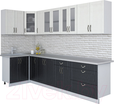 Готовая кухня Интерлиния Мила Крафт 1.2x3.1 - фото