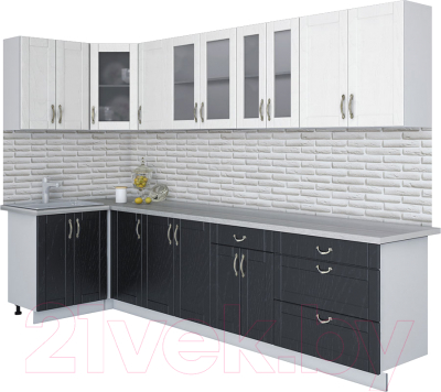 Готовая кухня Интерлиния Мила Крафт 1.2x3.2 - фото