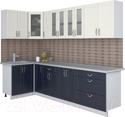 Готовая кухня Интерлиния Мила Крафт 1.2x2.9 - фото
