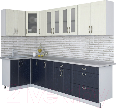 Готовая кухня Интерлиния Мила Крафт 1.2x3.0 - фото