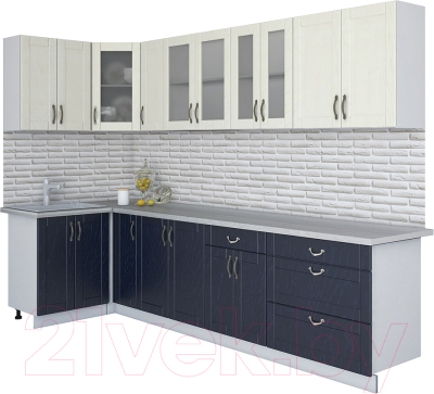 Готовая кухня Интерлиния Мила Крафт 1.2x3.1 - фото
