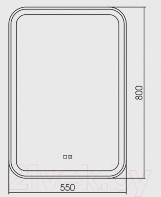 Зеркало Silver Mirrors Мальта RGB 55x80 / LED-00002511