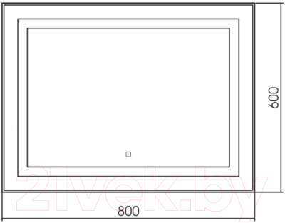 Зеркало Silver Mirrors Саурон 80x60 / LED-00002509