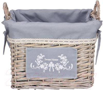 Корзина Natural House Лен 290x190x220 / EW-17 S (серый) - фото