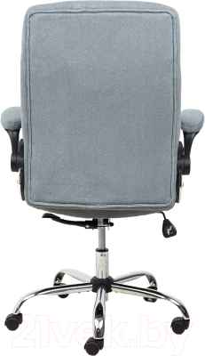 Кресло офисное AksHome Caesar Chrome (вельвет серый)