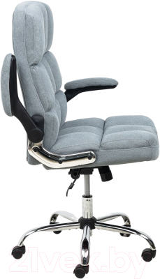 Кресло офисное AksHome Caesar Chrome (вельвет серый)