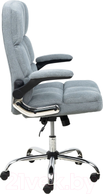 Кресло офисное AksHome Caesar Chrome (вельвет серый)