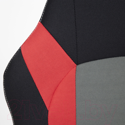 Кресло геймерское AksHome Flaviy (черный/серый/красный)