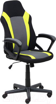 Кресло геймерское AksHome Flaviy (черный/серый/салатовый) - фото