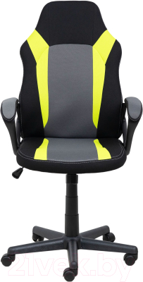 Кресло геймерское AksHome Flaviy (черный/серый/салатовый)