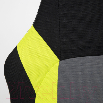 Кресло геймерское AksHome Flaviy (черный/серый/салатовый)