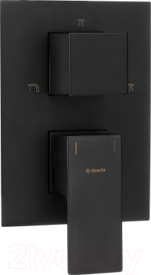 Внешняя часть смесителя скрытого монтажа Deante Anemon Bis Nero Box BXY NBZM - фото
