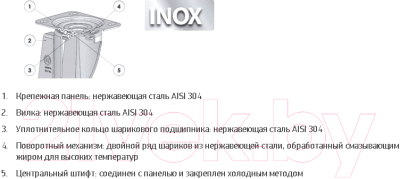 Опора колесная для тележки складской Tellure Rota 677102