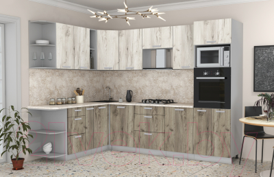 Готовая кухня Интерлиния Мила Лайт 1.88x2.8 левая