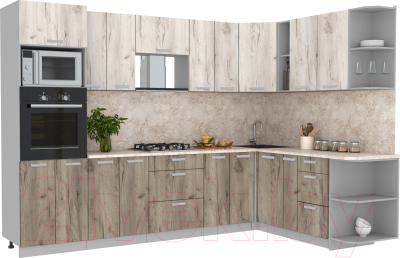 Готовая кухня Интерлиния Мила Лайт 1.88x3.0 правая - фото