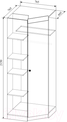 Шкаф ДСВ МС Ki-Ki ШДУ 765.1 (белый)
